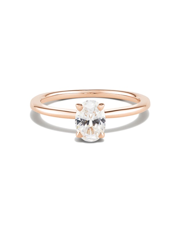 Oval Solitaire Engagement Ring in 14k Rose Gold image number 0.0