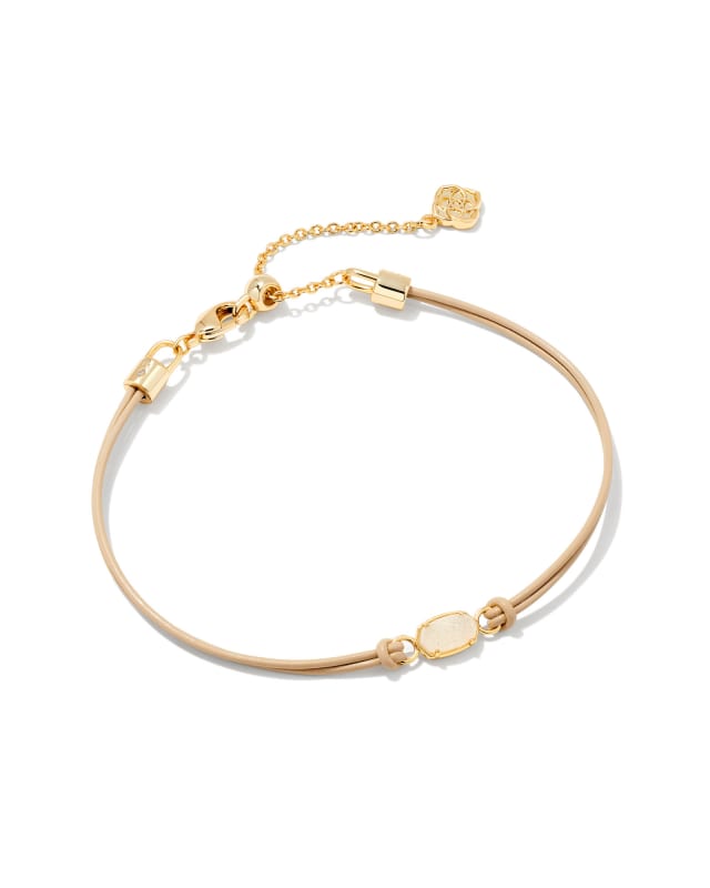 Emilie Gold Corded Bracelet in Iridescent Drusy image number 0.0