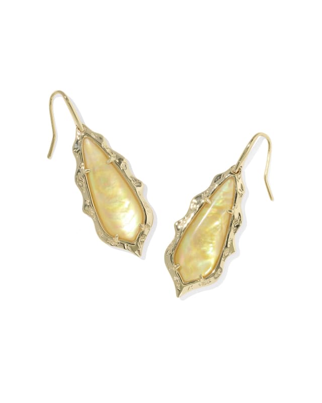 Adriana Scallop Frame Gold Drop Earrings&nbsp; image number 0.0