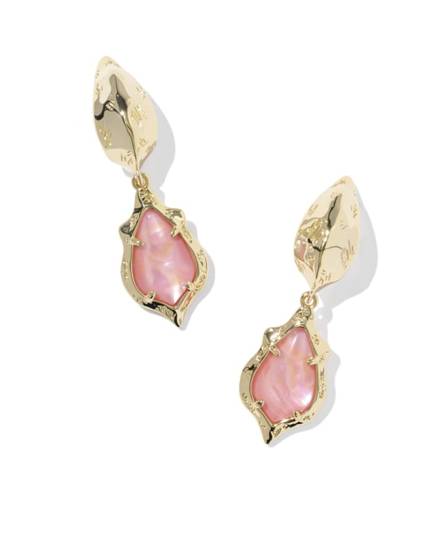 Adriana Scallop Frame Gold&nbsp;Huggie&nbsp;Earrings&nbsp; image number 0.0