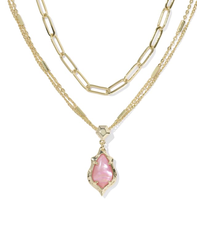 Adriana Scallop&nbsp;Frame Gold Multi Strand Necklace&nbsp; image number 0.0