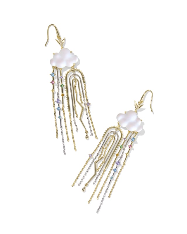 Celeste Cloud Mixed Metal Statement Earrings image number 0.0