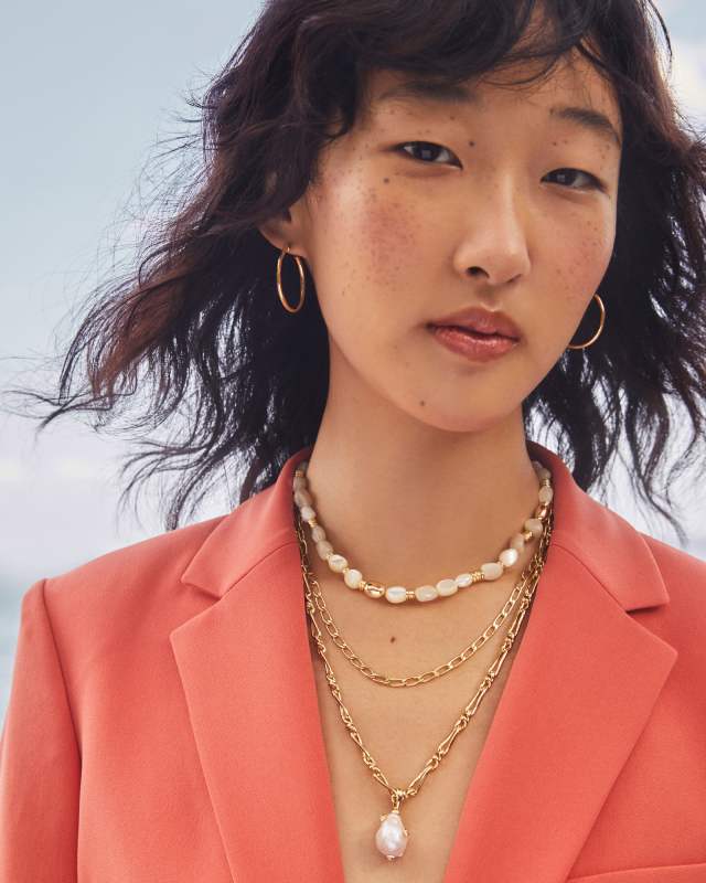 Melody Gold Beaded Strand Necklace image number 2.0