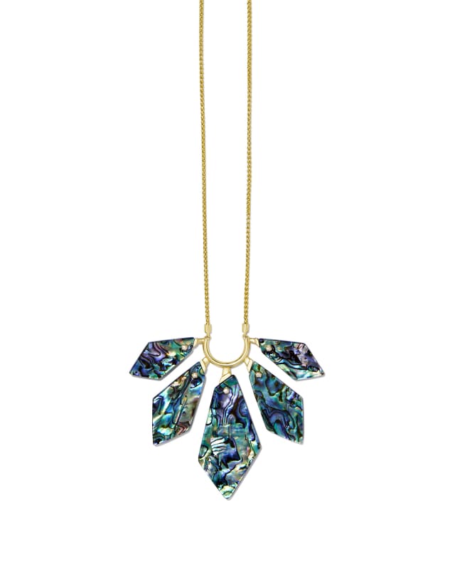 Mari Gold Long Pendant Necklace in Abalone Shell image number 0.0