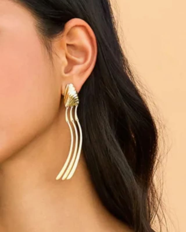 Lori Linear Earrings in Gold image number 2.0