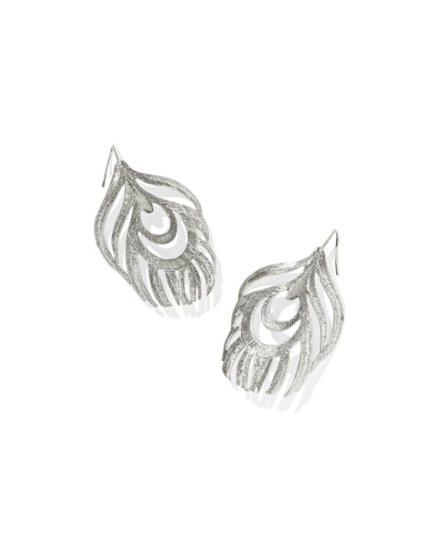Karina Vintage Silver Statement Earrings image number 0.0