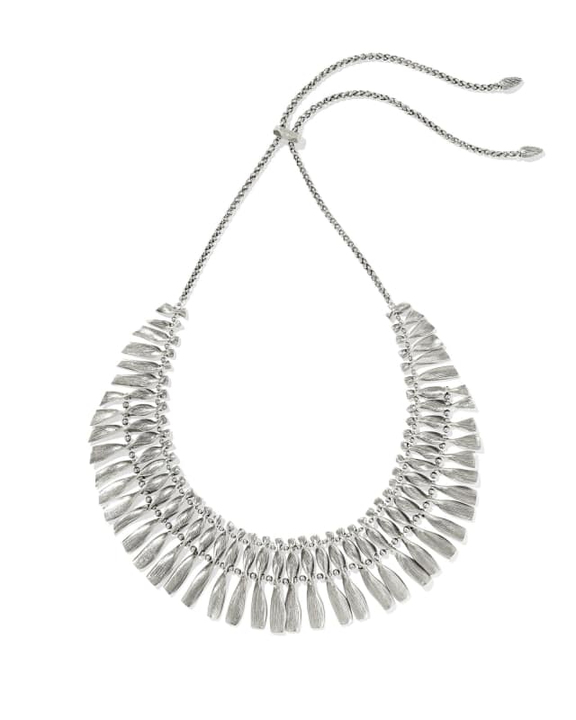 Zahara Vintage Silver Statement Necklace image number 0.0