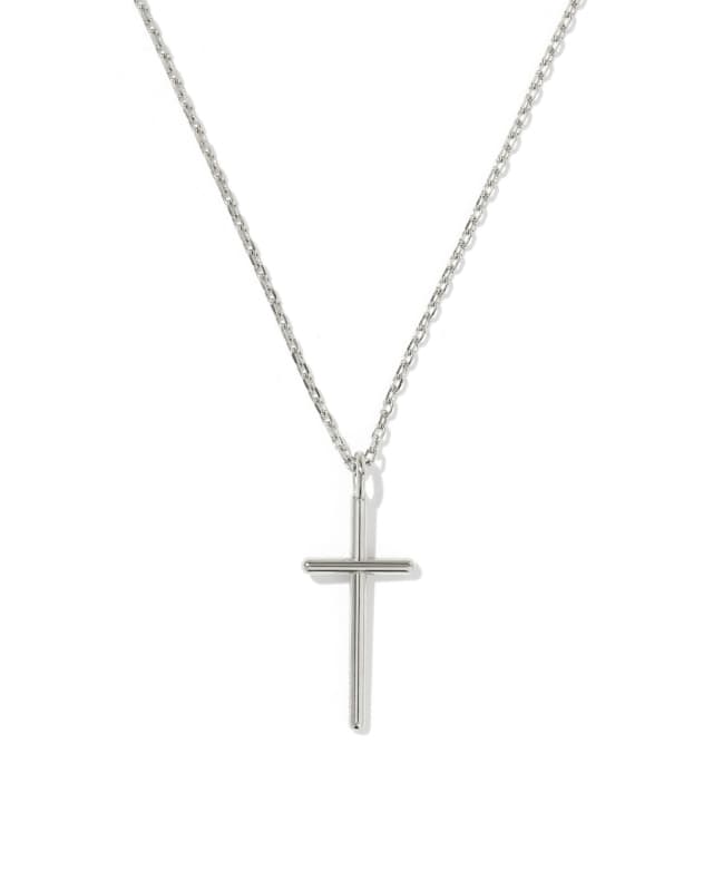 Large Sterling Silver Cross Pendant image number 0.0