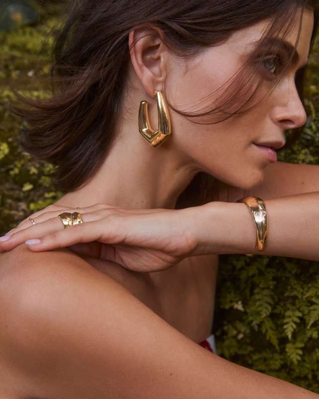 Kaia Gold Cuff Bracelet image number 2.0