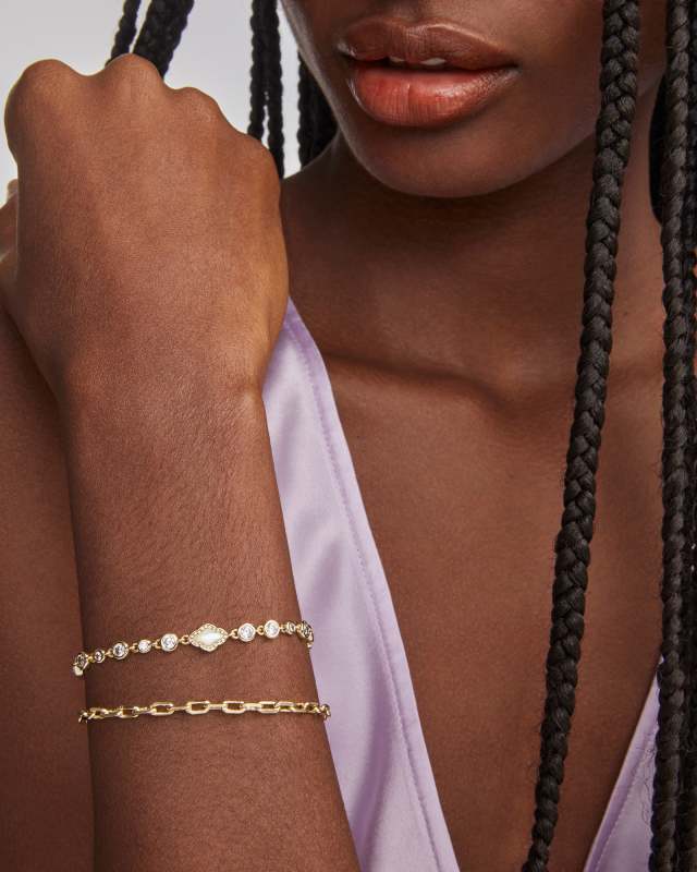 Mini Elisa and Abbie Gold Set of 2 Delicate Chain Bracelets