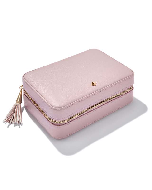 Medium Zip Jewelry Case in Blush Pink image number 0.0