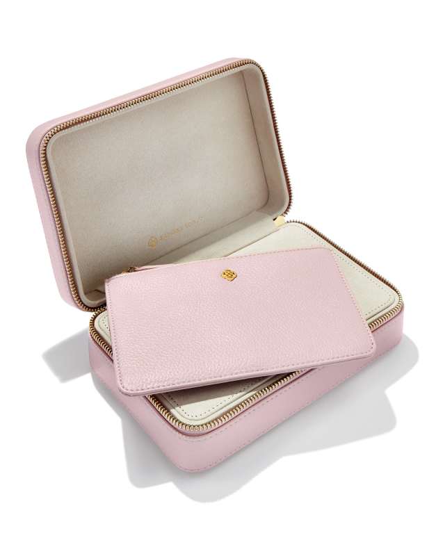 Medium Zip Jewelry Case in Blush Pink image number 2.0