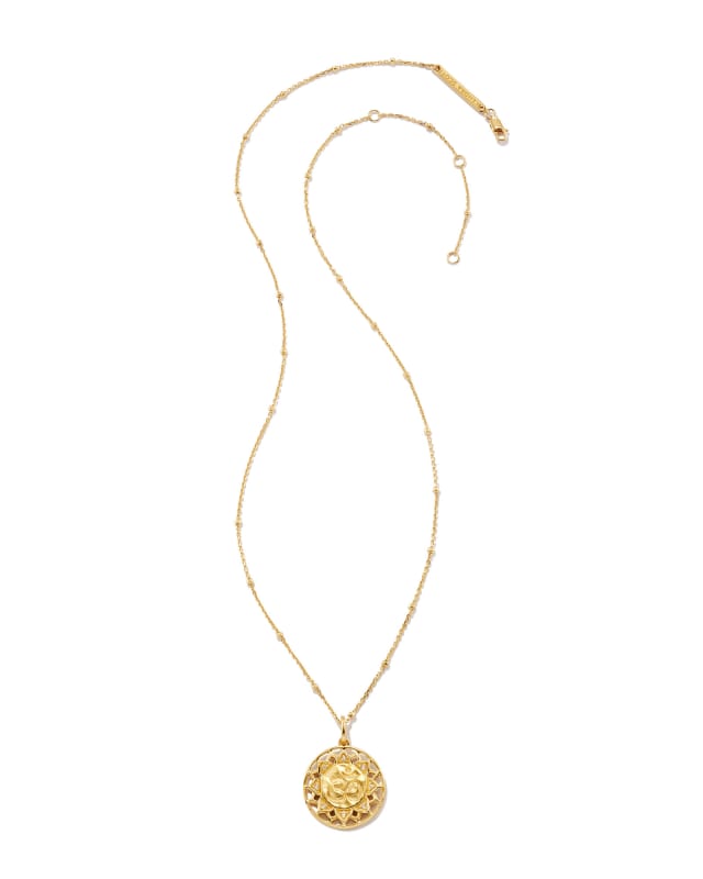 Om 18k Gold Vermeil Pendant Necklace in White Sapphire image number 1.0