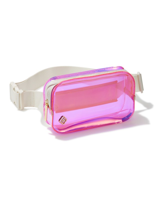 Clear Belt Bag in Pink Iridescent image number 0.0