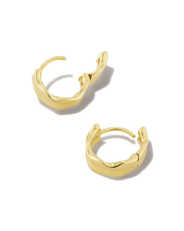 Aspen Huggie Earrings in 18k Gold Vermeil image number 2.0