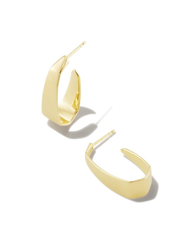 Cadence Hoop Earrings in 18k Gold Vermeil image number 0.0