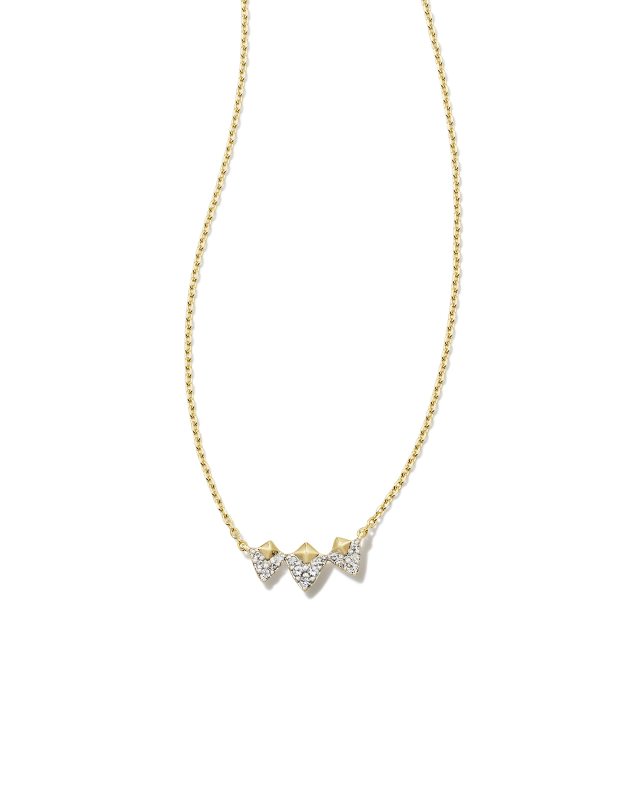 Spencer 18k Gold Vermeil Pendant Necklace in White Topaz image number 0.0