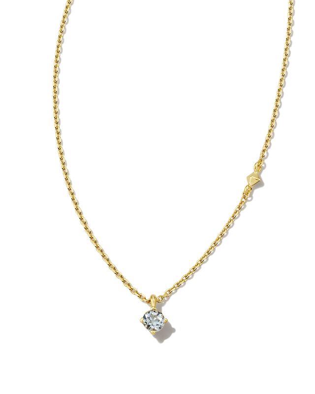 Maisie 18k Gold Vermeil Pendant Necklace in Aquamarine image number 0.0