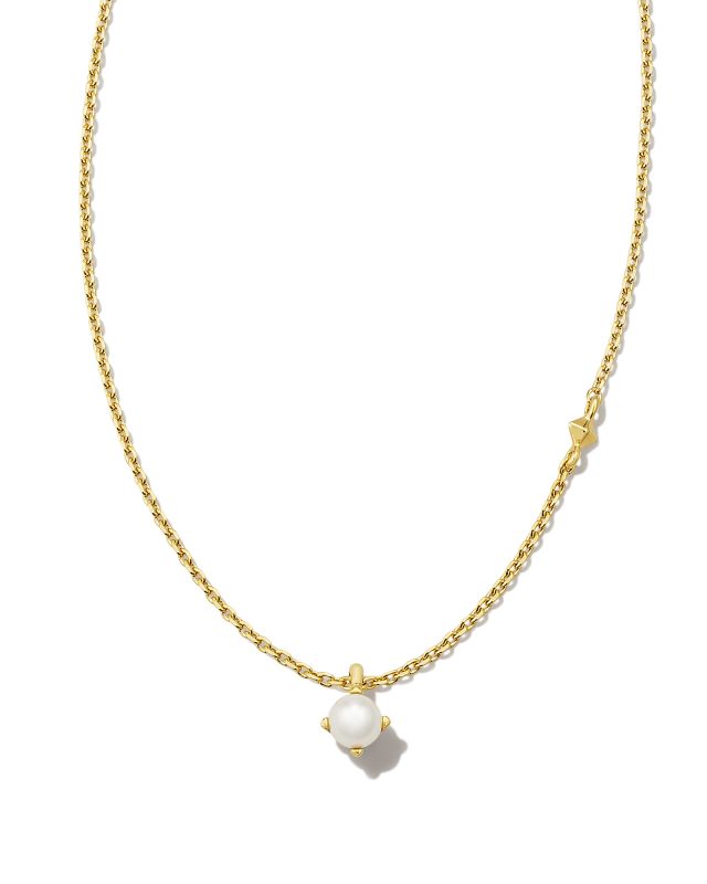 Maisie 18k Gold Vermeil Pendant Necklace in White Pearl image number 0.0