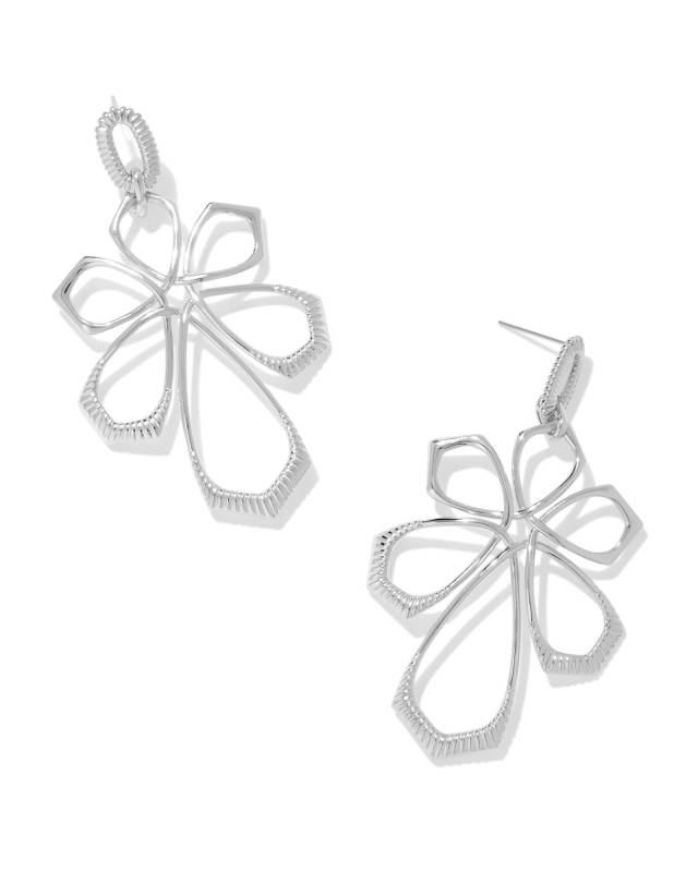 Layne Metal Statement Earrings in Silver image number 0.0