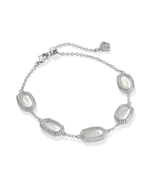 Grayson Silver Ridge Frame Link Bracelet in Ivory Mother-of-Pearl image number 0.0