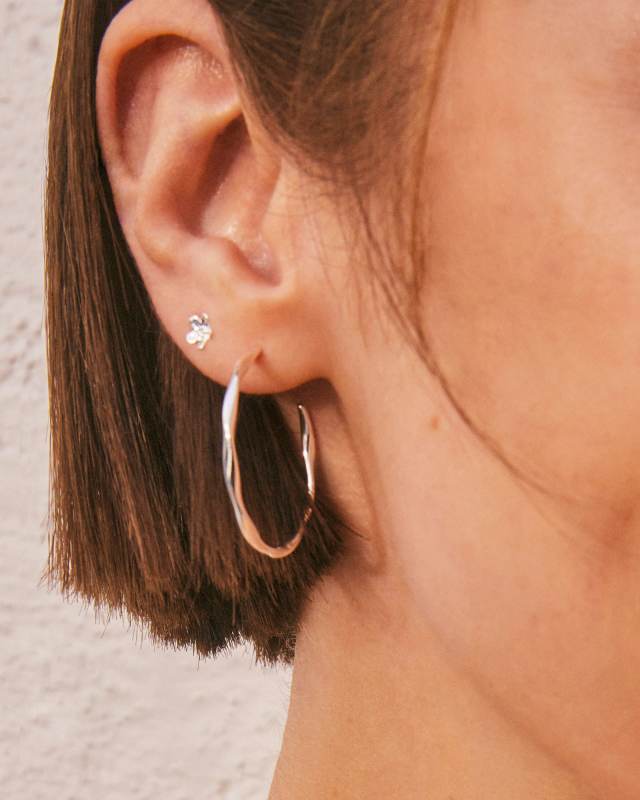 Aspen Hoop Earrings in Sterling Silver image number 2.0