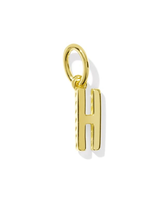 Metal Letter H 18k Gold Vermeil Charm image number 0.0