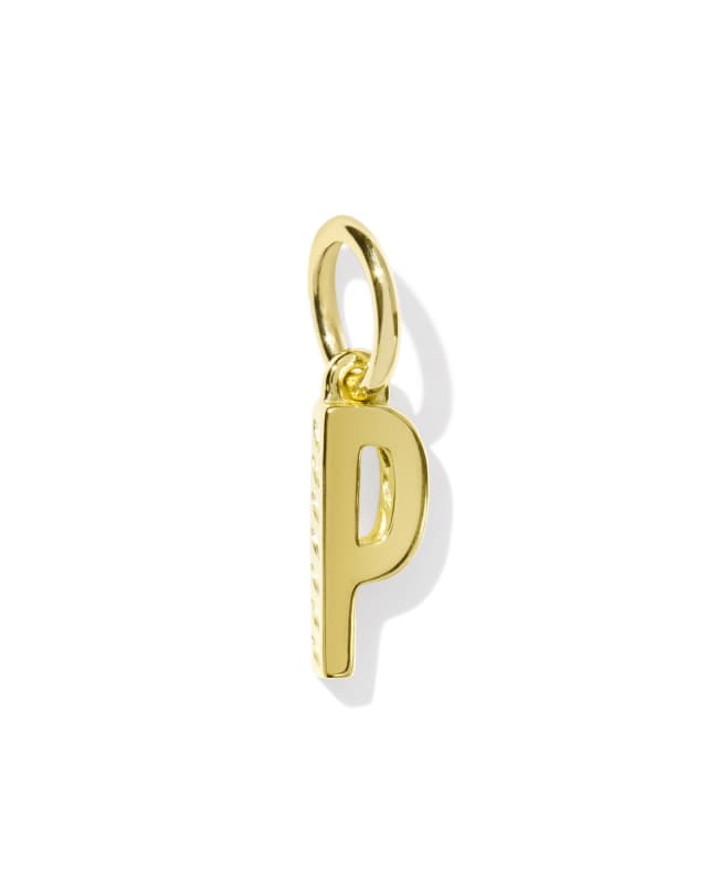 Metal Letter P 18k Gold Vermeil Charm image number 0.0