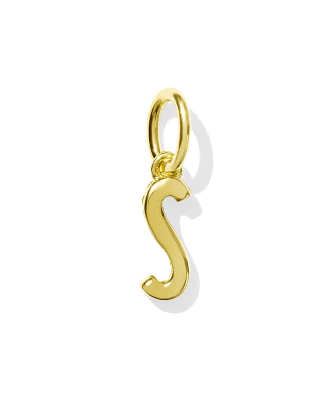 Metal Letter S 18k Gold Vermeil Charm image number 0.0