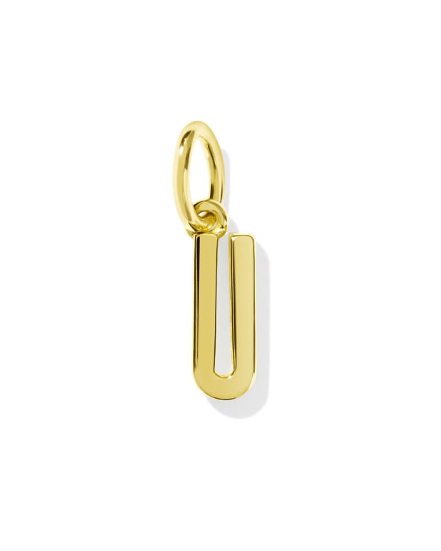Metal Letter U 18k Gold Vermeil Charm image number 0.0
