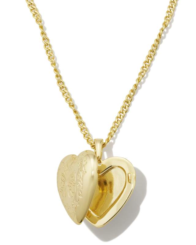 Kendra Scott x LoveShackFancy Locket Necklace in Gold image number 0.0