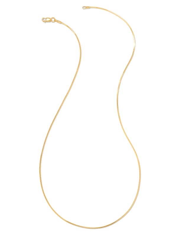 Diamond Cut Snake Chain Necklace in 18k Gold Vermeil image number 0.0