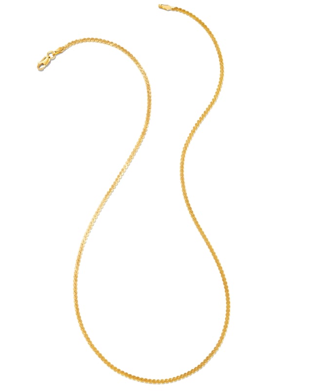 Small Serpentine Chain Necklace in 18k Gold Vermeil image number 0.0