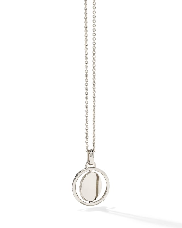 Spinning Hammered Pendant Necklace in Sterling Silver image number 3.0