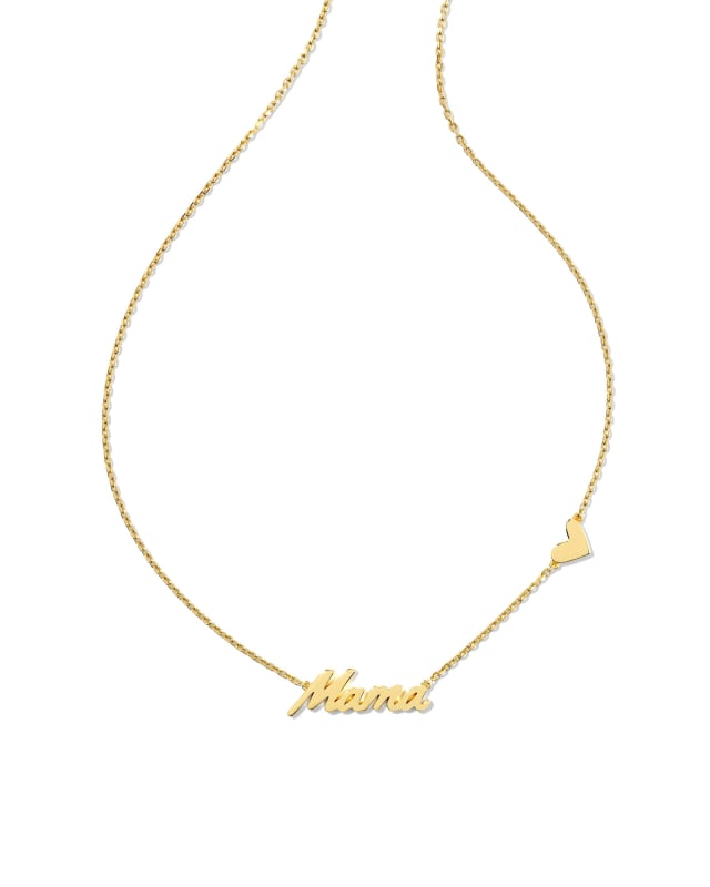 Mama Pendant Necklace in 18k Gold Vermeil image number 1