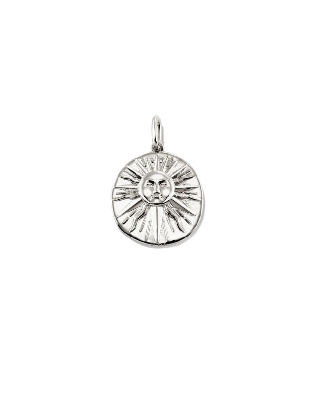 Sun Coin Charm in Sterling Silver image number 0.0