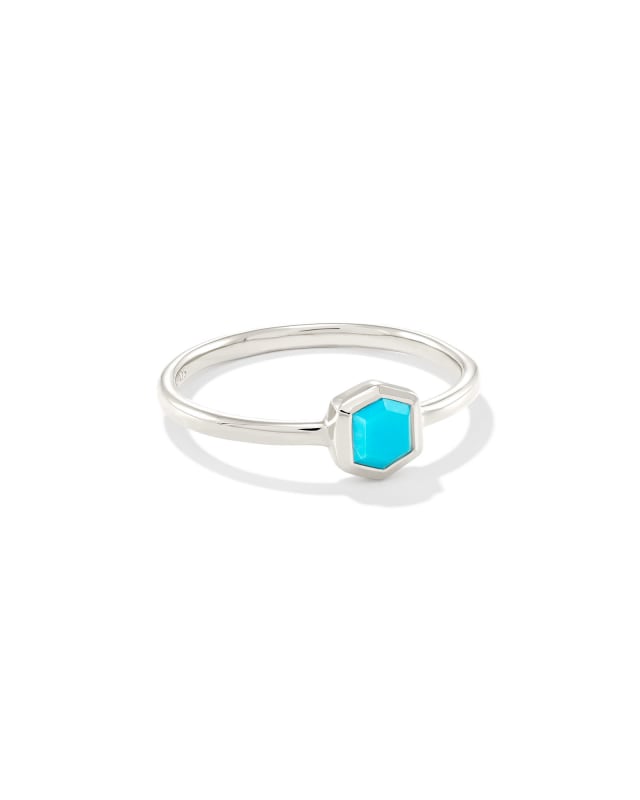 Davie Sterling Silver Band Ring in Turquoise image number 0.0