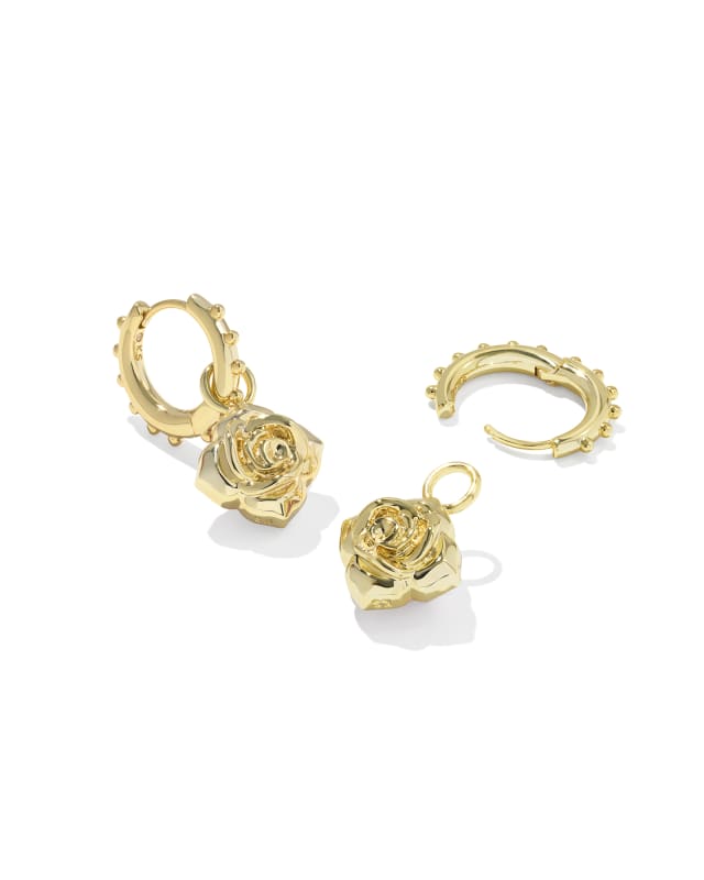 Mallory Rose Gold Huggie Earrings image number 5.0