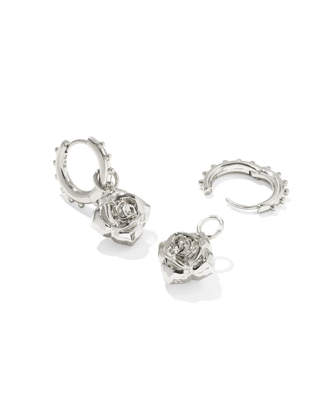 Mallory Rose Silver Huggie Earrings image number 3.0