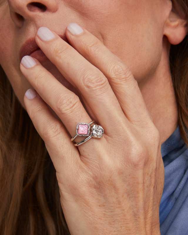 Mallory Rose Silver Ring Set