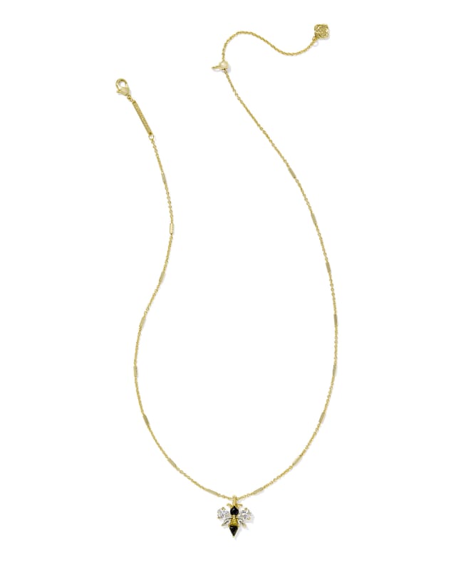 Bee Gold Short Pendant Necklace