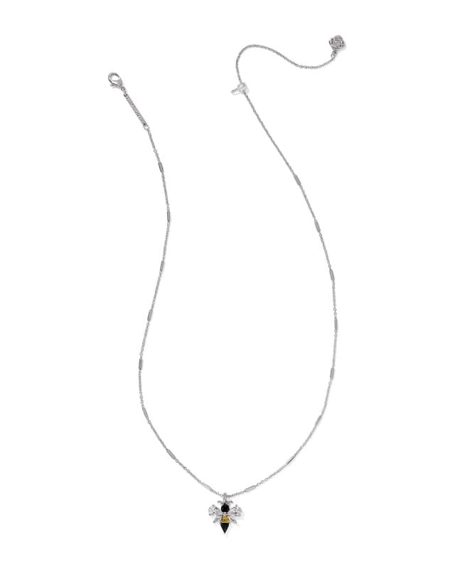 Bee Silver Short Pendant Necklace image number 1.0