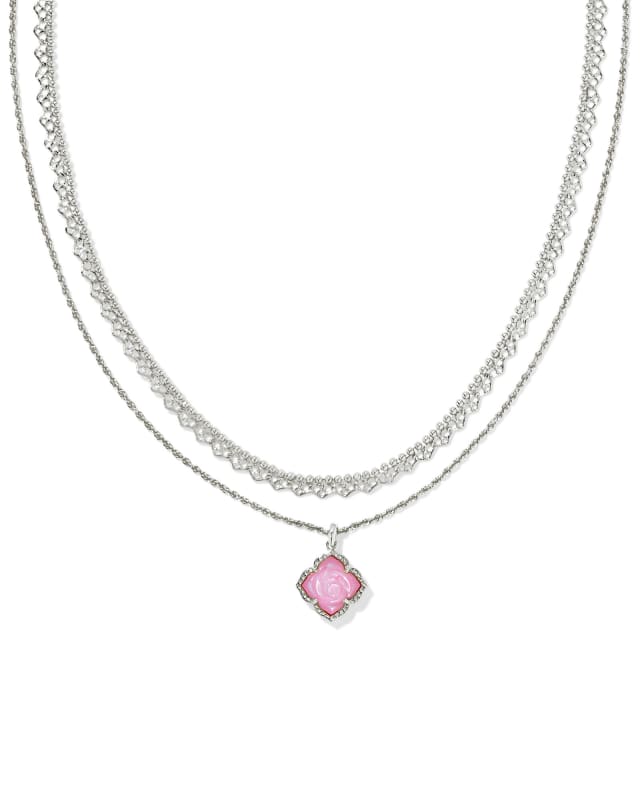 Mallory Rose Silver Multi Strand Necklace image number 0.0