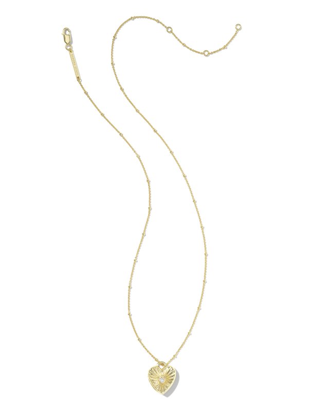 Meredith 18k Gold Vermeil Locket Necklace in White Topaz image number 2.0