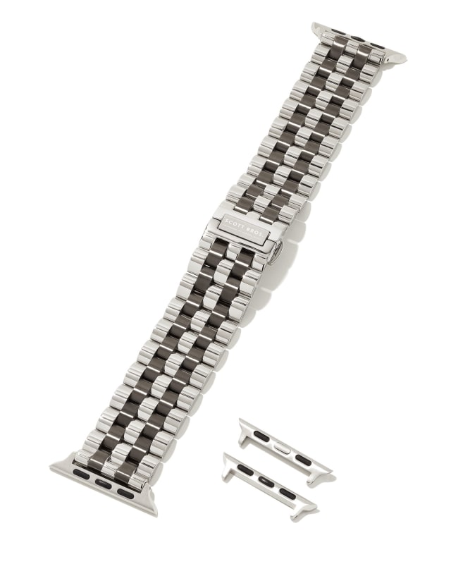 Beck 5 Link Watch Band in Two Tone Gunmetal Stainless Steel image number 3.0