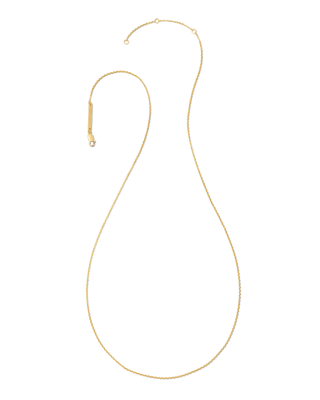 22 Inch Thin Chain Necklace in 18k Gold Vermeil image number 1.0