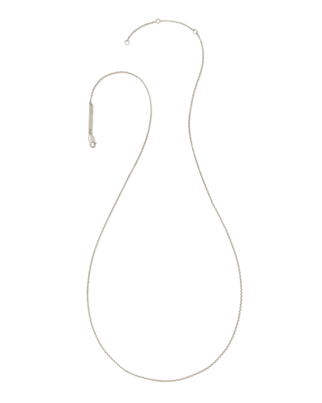 22 Inch Thin Chain Necklace in Sterling Silver