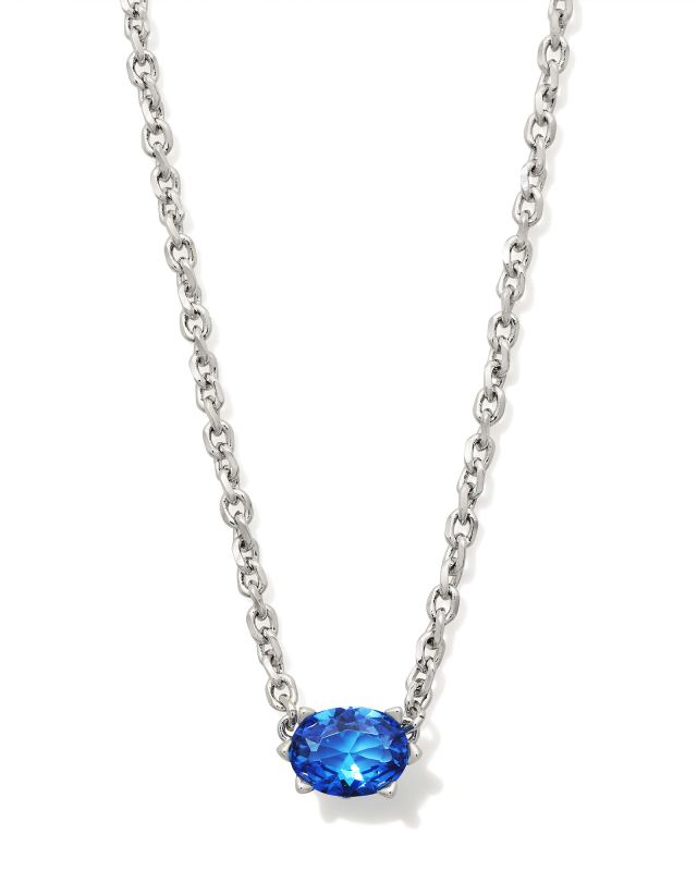 Cailin Silver Pendant Necklace in Blue Violet Crystal image number 0.0