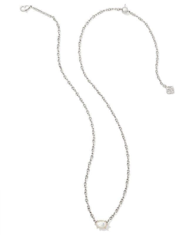 Cailin Silver Pendant Necklace in Ivory Mother-of-Pearl image number 1.0