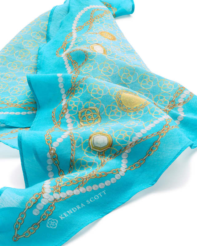 Lily Diamond Scarf in Blue image number 3.0